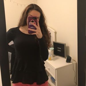 Francesca’s Peplum Ruffle Top